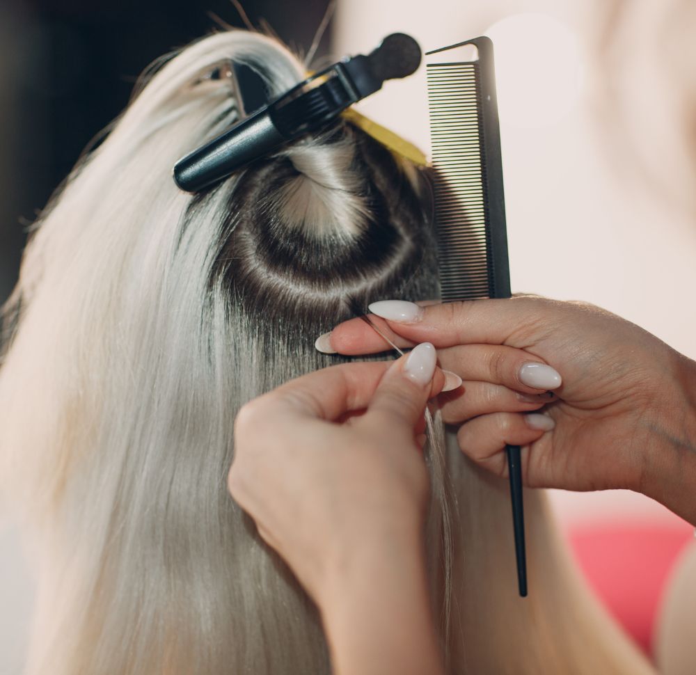 Haarverlängerung feines Haar